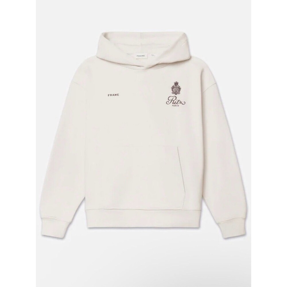 Frame Ritz Unisex Classic Hoodie in cream beige size S